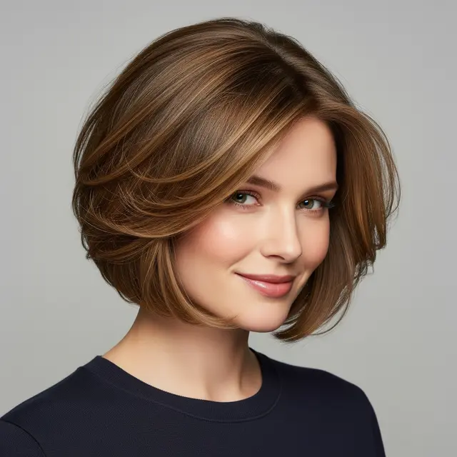 Model Rambut Wanita Pendek Soft Layered Bob