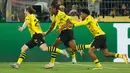 Di babak semifinal, Dortmund akan bertemu Paris Saint-Germain yang sukses mengalahkan wakil Spanyol lainnya, Barcelona dengan agregat 6-4. (Odd ANDERSEN / AFP)