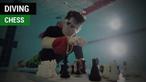 Berita video olahraga yang memadukan catur dengan menyelam, Diving Chess. Kejuaraan Dunia olahraga ini digelar di London, Inggris.