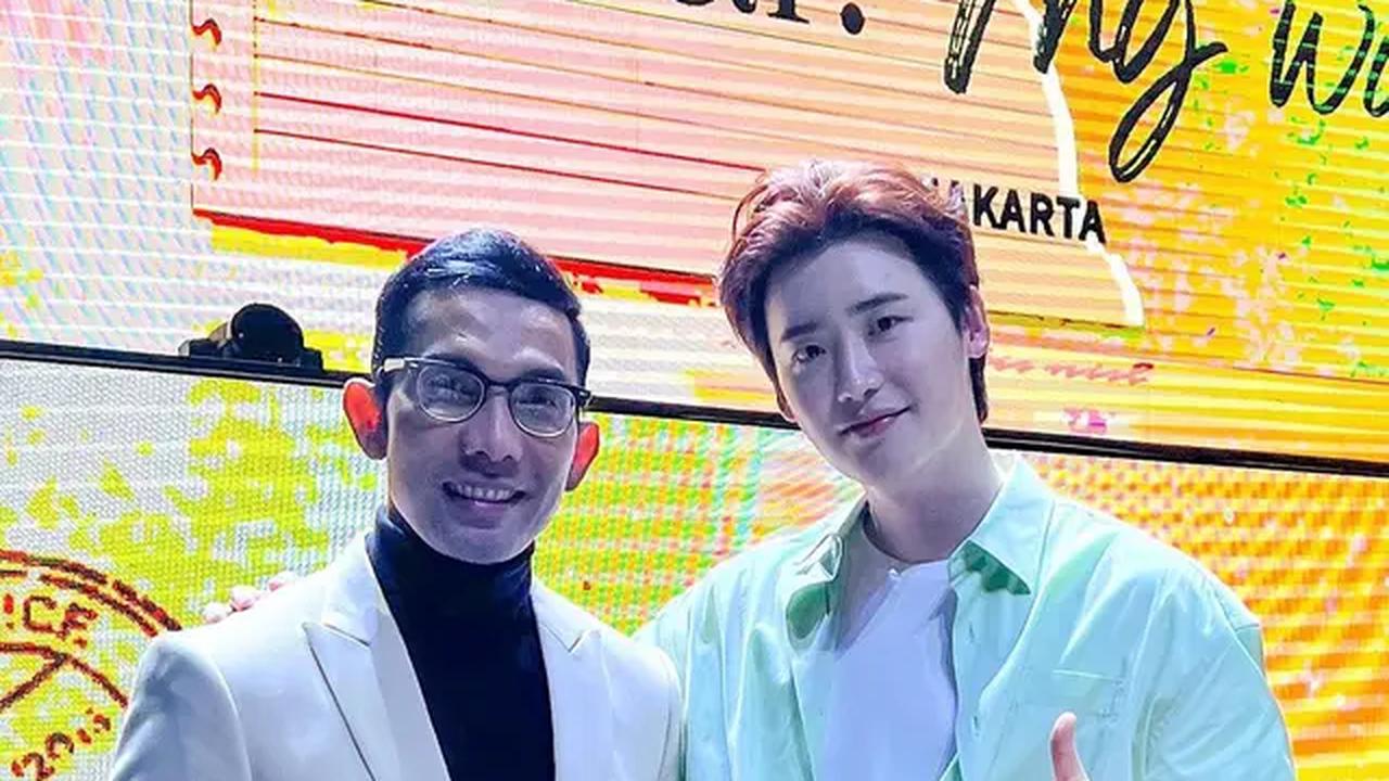 Indra Herlambang dan Artis Kpop, Lee Jong Suk (Sumber: Instagram/indraherlambang)