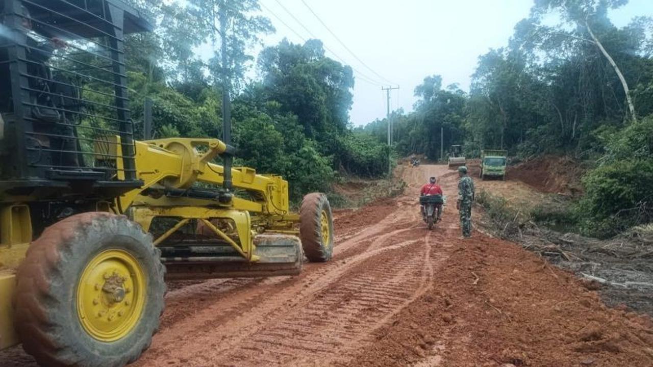 Satgas TMMD Basel Genjot Pembangunan Infrastruktur di Pulau Lepar