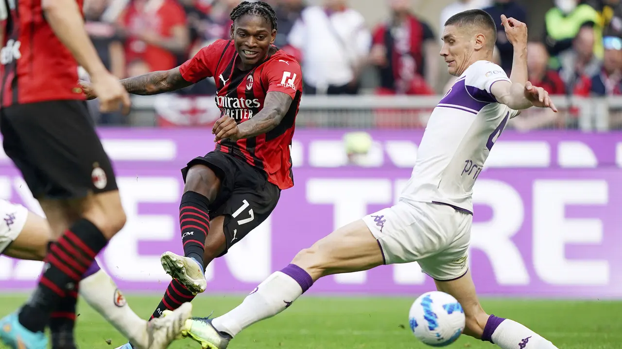 Foto: AC Milan Hampir Kepeleset, Gol Tunggal Rafael Leao Selamatkan AC Milan dari Tikungan Tetangga