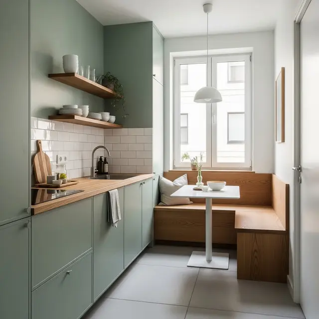 Dapur dengan Kombinasi Warna Natural