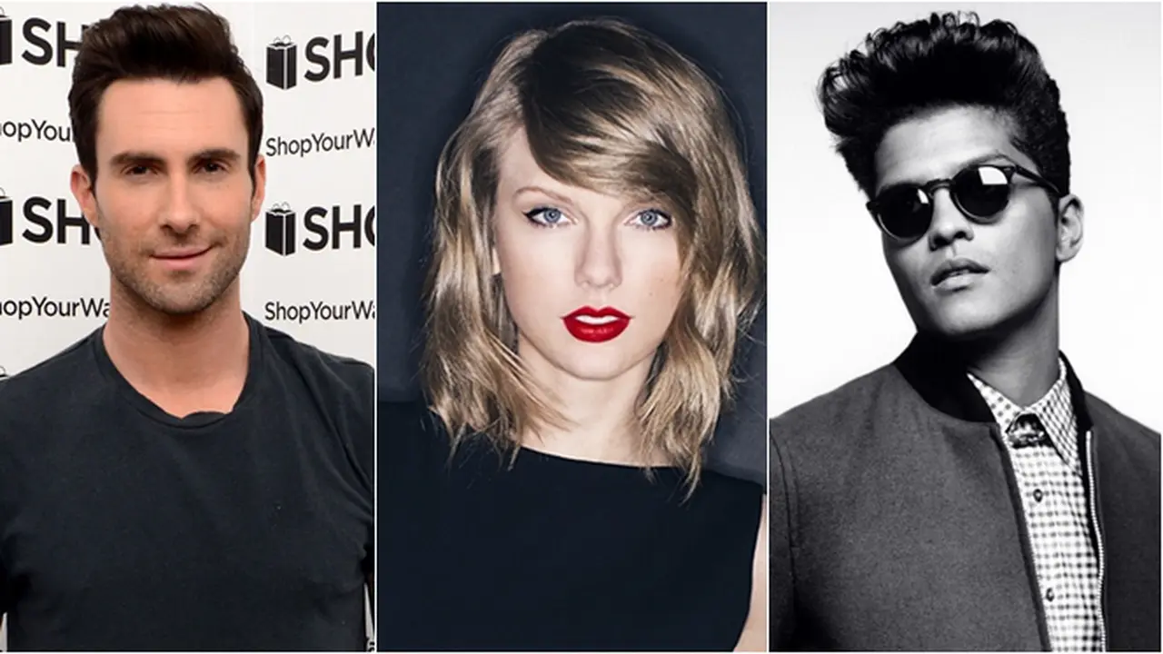 Adam Levine, Taylor Swift, Bruno Mars