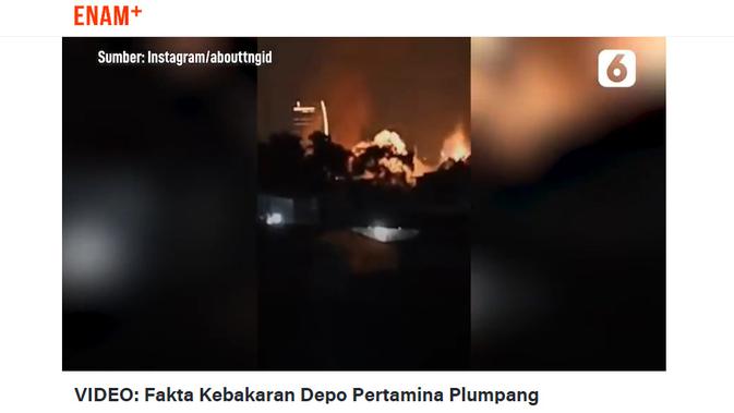 <p>Penelusuran video kebakaran kilang Pertamina Duma</p>