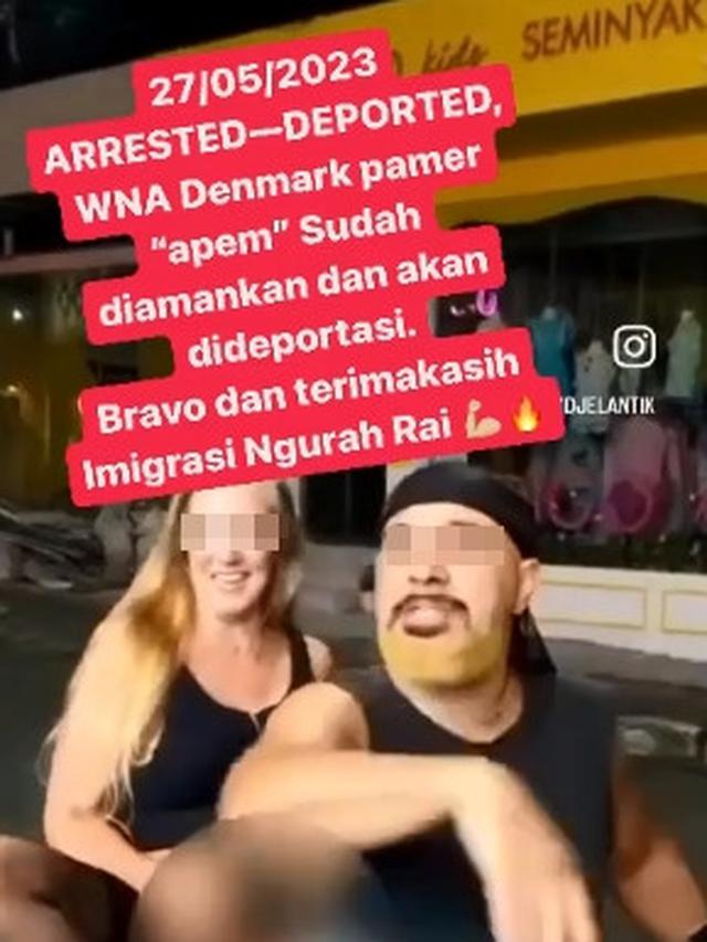 Turis Denmark Pamer Alat Kelamin di Atas Motor Ditangkap Imigrasi Bali