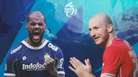 Liga 1 - Duel David da Silva dan Michael Krmencik - Persib Bandung Vs Persija Jakarta (Bola.com/Adreanus Titus)