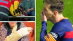 Video tendangan Lionel Messi yang membuat patah jari Raquel Tajuelo fans wanita dari Villareal saat melawan Barcelona, pada Minggu (20/3/2016).
