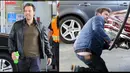 Ben Affleck mengalami hal yang tak disadarinya saat mengisi bahan bakar mobilnya di LA, Amerika Serikat, Senin (28/07/2014) (Dailymail)