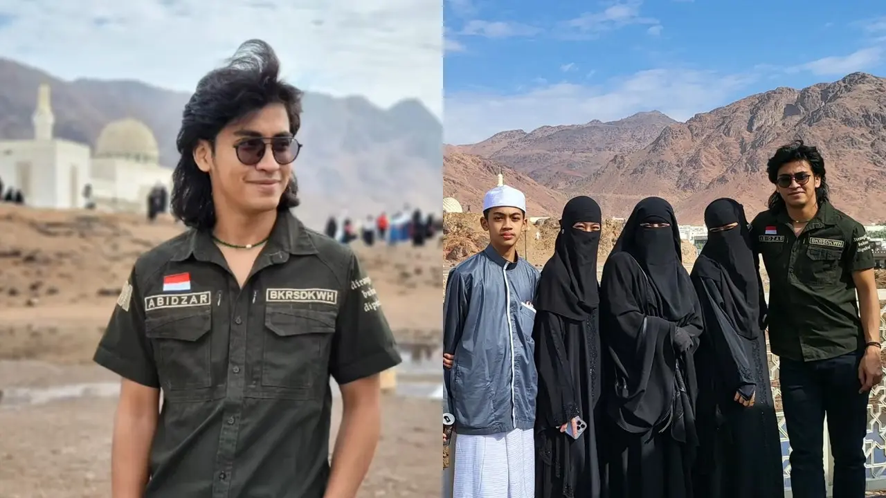 Penampilan Abidzar Saat Umroh