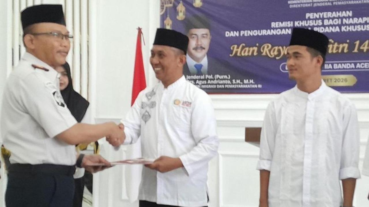 Ribuan Warga Binaan di Aceh Terima Remisi Idul Fitri Aceh 1447 H, Tiga Langsung Bebas