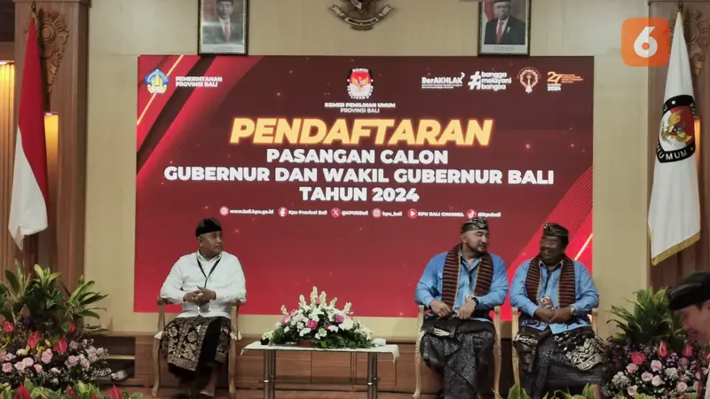 Made Muliawan Arya dan Putu Agus Suradnyana diusung oleh Koalisi Indonesia Maju (KIM) Plus Daftar Pilkada Bali