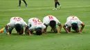 Pada menit ke-34, Irfan Jaya (kedua dari kiri) berhasil manggandakan keunggulan Timnas Indonesia menjadi 2-0 lewat golnya usai memanfaatkan umpan silang Asnawi Mangkualam dari sisi kiri pertahanan Laos. (Dok. PSSI)