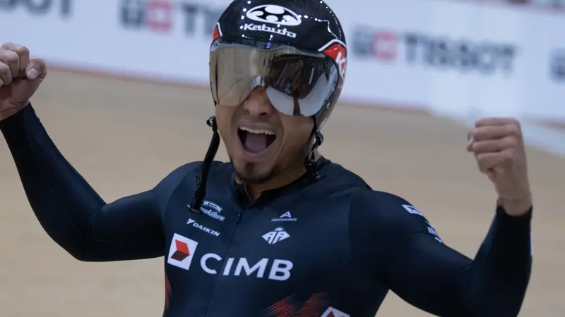 Sempat Operasi Jantung, Awang Rebut Perak di UCI Track Nations Cup 2023