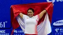 11. Sinta Darmariani - (Angkat Besi Putri 69 Kilogram) - Meraih medali perak Asian Games 2010. (AFP/Stringer)