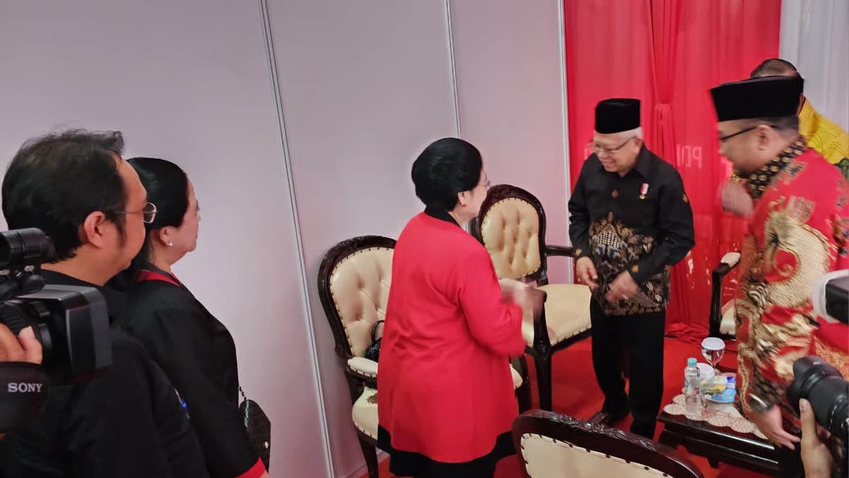 Megawati Sambut Wapres Ma’ruf Amin, Airlangga hingga Zulhas di Puncak Bulan Bung Karno 2023