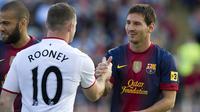 Lionel Messi dan Wayne Rooney