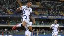Tak cukup sekali, Correa tambahkan gol menjelang berakhirnya pertandingan. Hal tersebut membuat Inter Milan sukses mengunci kemenangan meyakinkan di giornata kedua Liga Italia 2021/2022. (Foto: LaPresse via AP/Paola Garbuio)