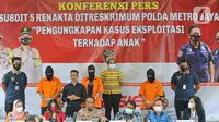 Suasana konfrensi pers tersangka artis Cyntiara Alona dalam pengungkapan kasus prostitusi dan eksploitasi anak di Ditreskrimum Polda Metro Jaya, Jakarta, Jumat (19/03/2021). (Liputan6.com/Herman Zakharia)