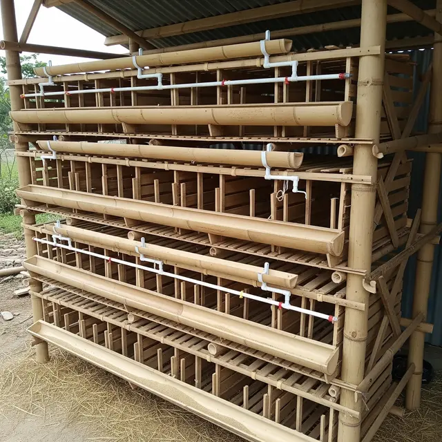 Desain Kandang Ayam Murah dengan Sistem Pakan Otomatis (Gemini AI)
