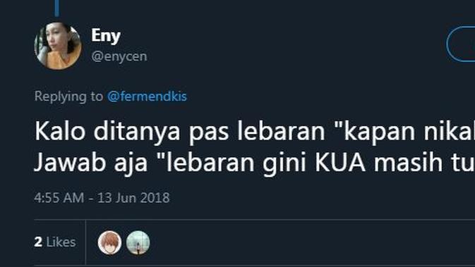 6 Ide Jawaban Nyeleneh Ketika Ditanya "Kapan Nikah " Saat Lebaran