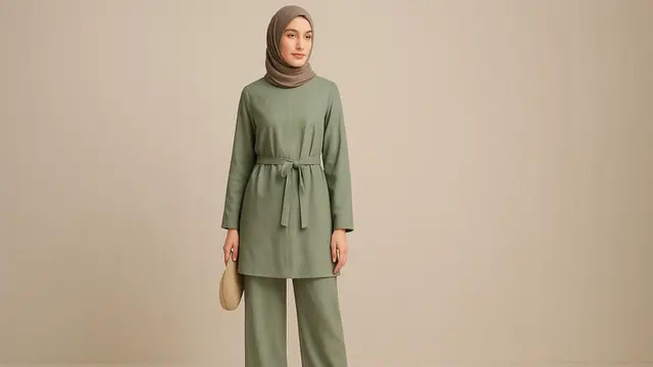 12 Model Busana Muslimah 1 Warna yang Lagi Tren di 2025, Tampilan Simpel tapi Elegan
