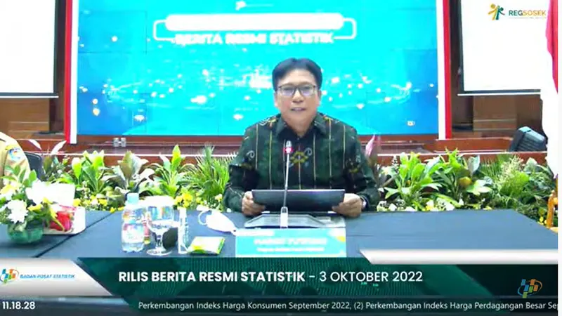 Kepala BPS Margo Yuwono menjelaskan, angka inflasi September 2022