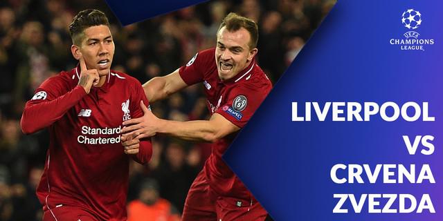 VIDEO: Salah Cetak Dua Gol saat Liverpool Taklukkan Crvena Zvezda