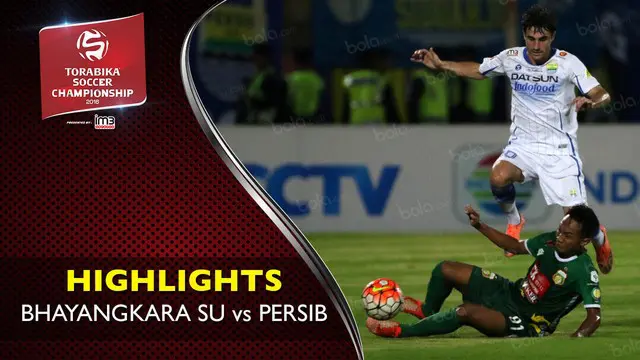Video highlights TSC 2016 antara Bhayangkara SU Vs Persib yang berakhir dengan skor 4-1 di Stadion Gelora Delta, Sidoarjo.