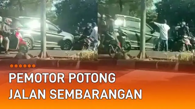 Aksi berkendara berikut ini tak patut ditiru. Awalnya sebuah mobil terekam putar balik di Jl. Daan Mogot, Jakarta Barat. Namun tiba-tiba muncul pemotor berkendara sembarangan.