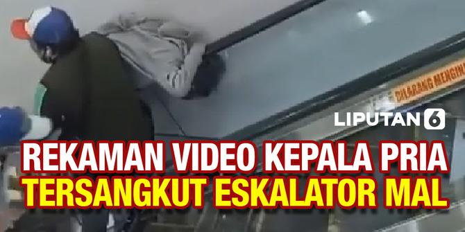 VIDEO: Detik-Detik Penyelamatan Kepala Pria Tersangkut Eskalator Mal