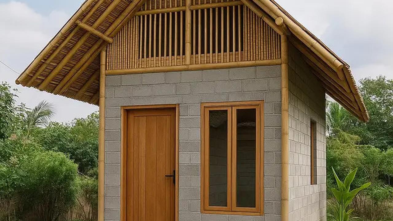 10 Model Rumah Kecil Tapi Cantik 4x6 Meter dari Batako dan Bambu, Inspirasi Hunian Sederhana 2025