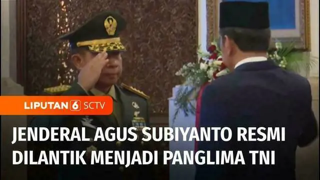 VIDEO: Serahkan Tongkat Komando, Presiden Jokowi Resmi Lantik Jenderal Agus Subiyanto