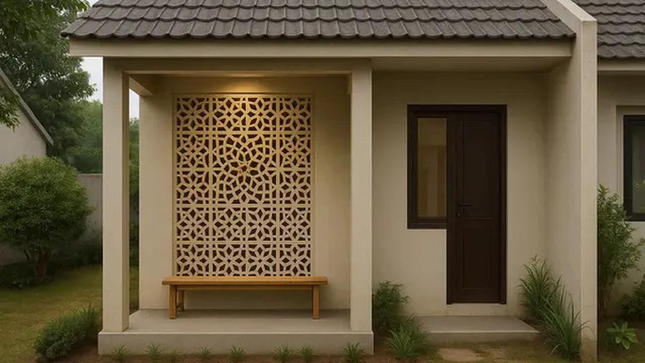 7 Model Teras Rumah Subsidi Tipe 36 dengan Roster Dekoratif, Sentuhan Simpel Bikin Rumah Estetik