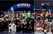 FOTO: Euforia Real Madrid Juara Liga Champions 2023/2024, Mulai Angkat Trofi hingga Lempar Pelatih Carlo Ancelotti ke Udara