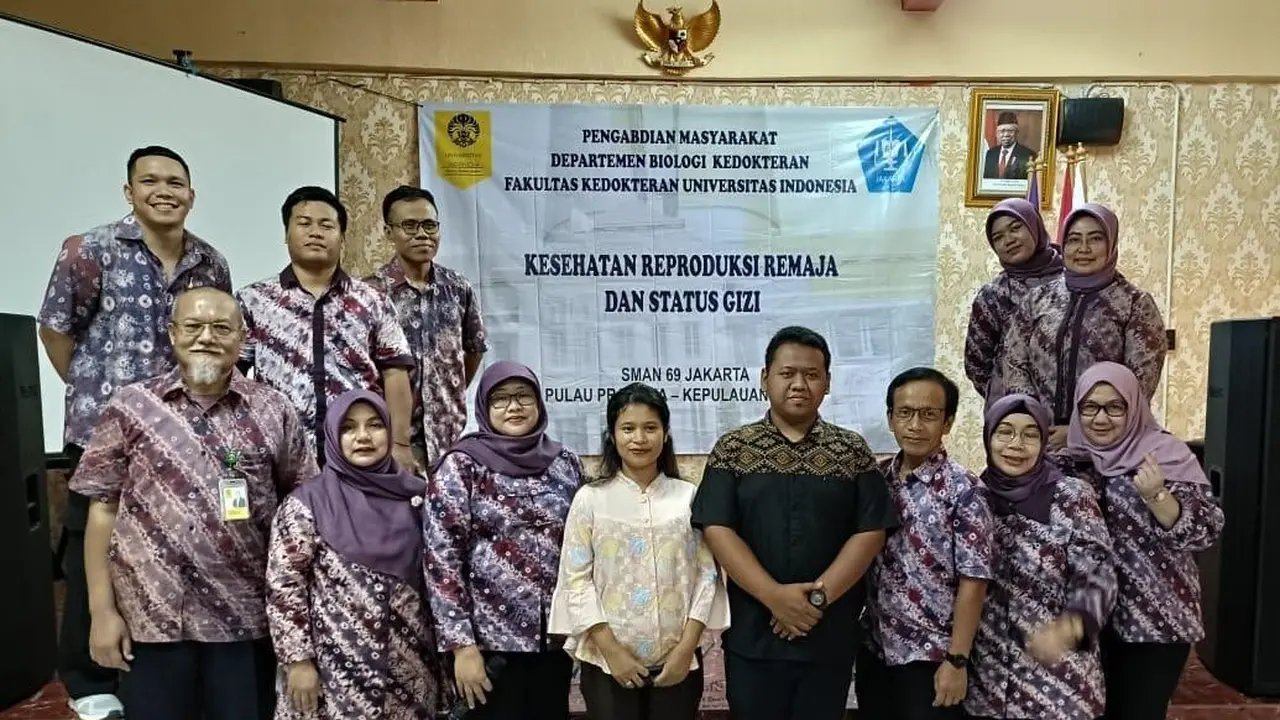 FKUI menggelar pengabdian masyarakat mencegah stunting dengan menyasar pelajar di SMAN 69 Kepulauan Seribu, Jakarta Utara. (Istimewa)