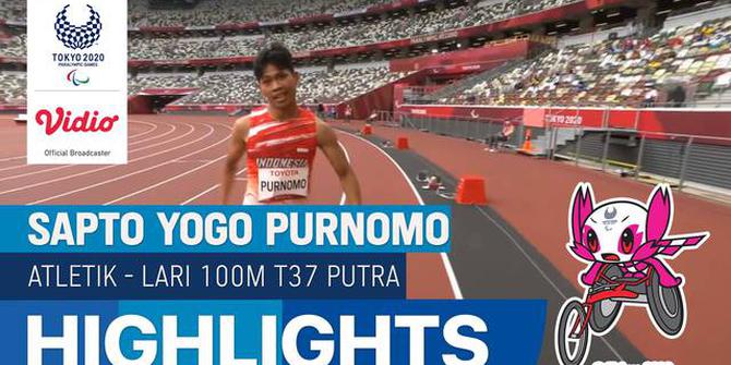 VIDEO: Atlet Indonesia, Saptoyoga Purnomo Melaju ke Final Lari 100 Meter Paralimpiade Tokyo 2020