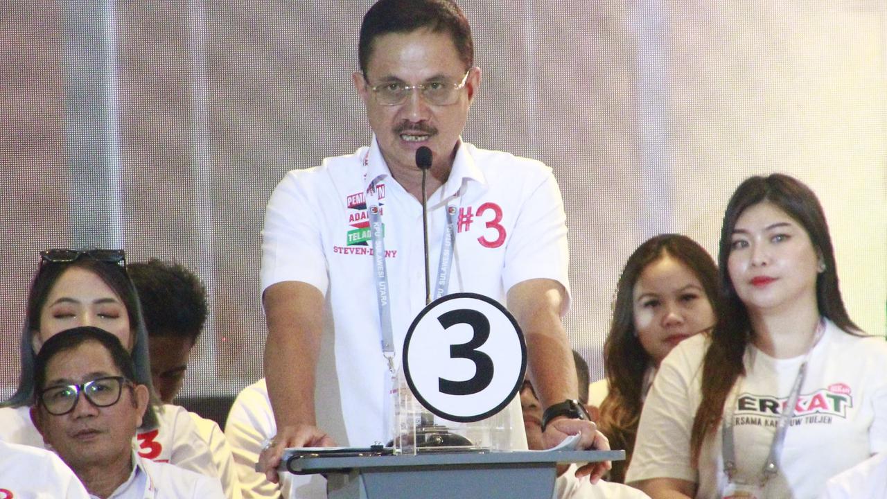 Steven Kandouw dan Alfred Denny Tuejeh Saat Debat Ketiga Pilgub Sulut
