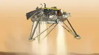 Wahana InSight siap mendarat dengan  manuver rumit di Planet Mars (AP/NASA/JPL-Caltech)