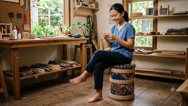 Cara Membuat Kursi Mini dari Galon Bekas yang Kuat Dipakai/AI Generated