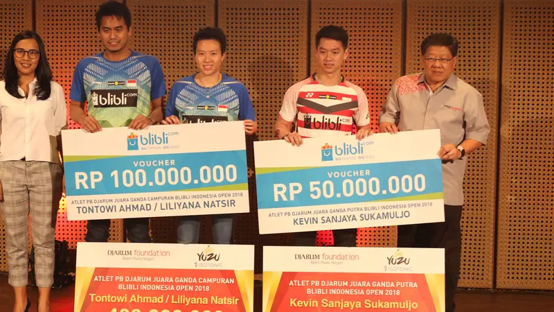 Tontowi Ahmad, Liliyana Natsir, dan Kevin Sanjaya Sukamuljo