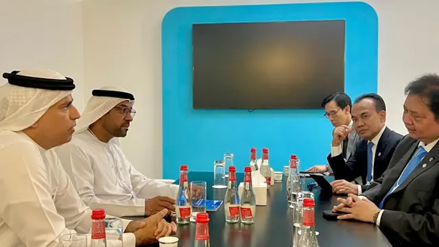 Menteri Koordinator Bidang Perekonomian Airlangga Hartarto menerima CEO Emirate Global Alumunium (EGA) Abdulnasser Ibrahim Saif Bin Kalban pada Rabu, 12 Februari 2025. (Foto: ekon.go.id)