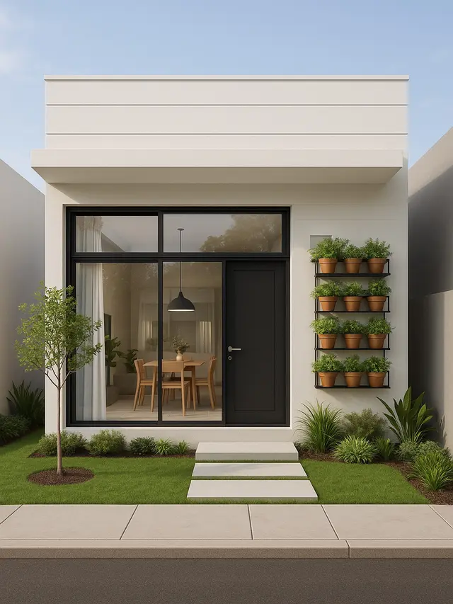 Desain Rumah Sederhana Tapi Mewah untuk Lahan 6x10 dengan Taman Mini