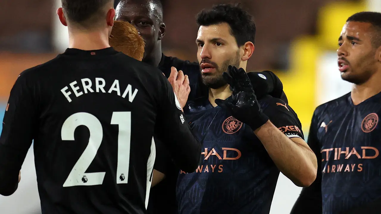 Penyerang Manchester City, Sergio Aguero.