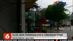 Hujan deras disertai angin kencang melanda Kabupaten Bojonegoro, Minggu (26/09). Sejumlah kerusakan ditimbulkan, mulai kabel PLN putus, belasan pohon tumbang, dan ada rumah yang rusak ringan tertimpa pohon.