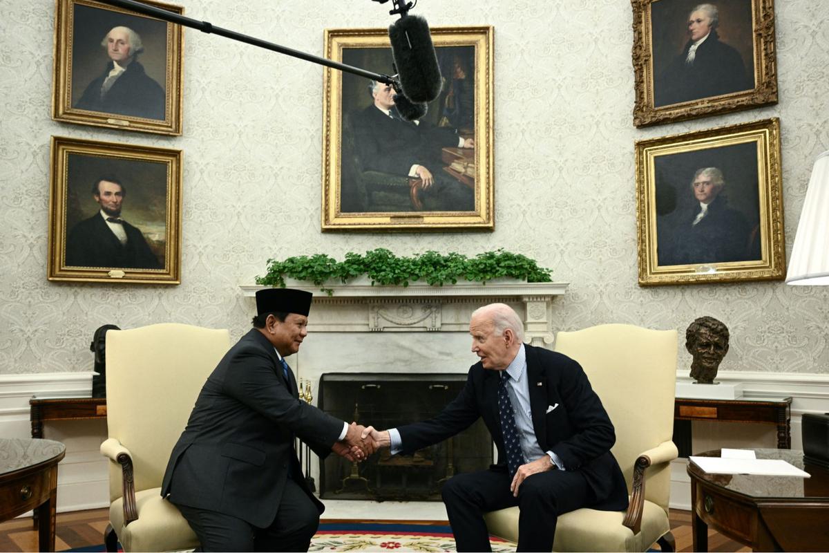 Prabowo bertemu Presiden AS Joe Biden di Washington DC