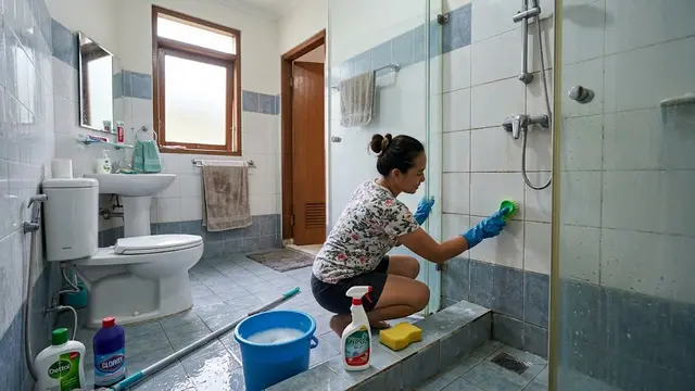 Cara Mengusir Cacing dari Kamar Mandi Setelah Hujan/AI Generated