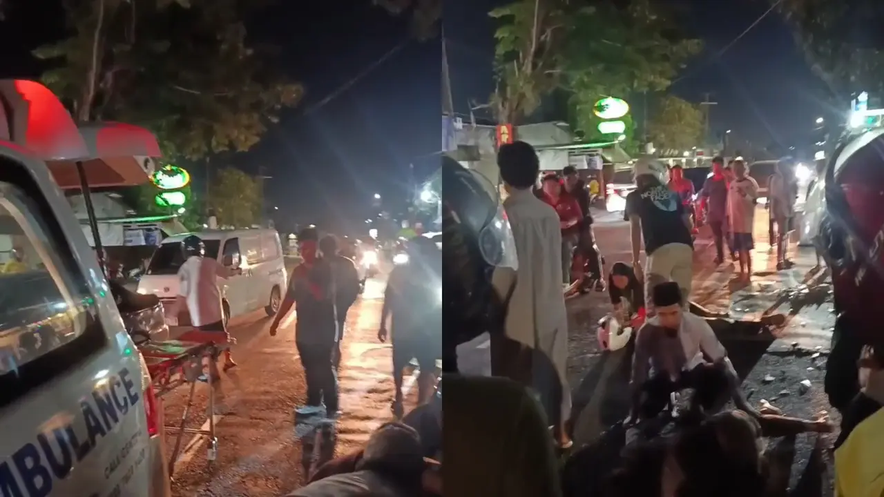Kecelakaan lalu lintas melibatkan dua sepeda motor terjadi di Jalan Sisingamangaraja, Gedong Air, Kecamatan Tanjung Karang Barat (Istimewa)