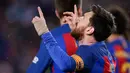 Prestasi luar biasa diukir Messi pada kompetisi Liga Spanyol musim 2012-2013. Dia mencetak gol dalam 21 laga berturut-turut dengan 33 gol. Rekor yang dibuat Messi ini sulit untuk terulang lagi. (AP Photo)