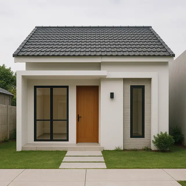 desain rumah budget 150 juta 1 lantai